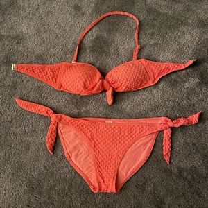 Salmon color bathing suits bikini